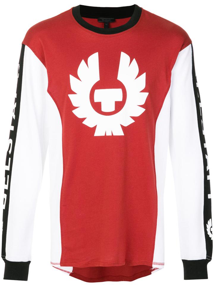 Belstaff Ryegate Long Sleeve Logo T-shirt - Yellow & Orange