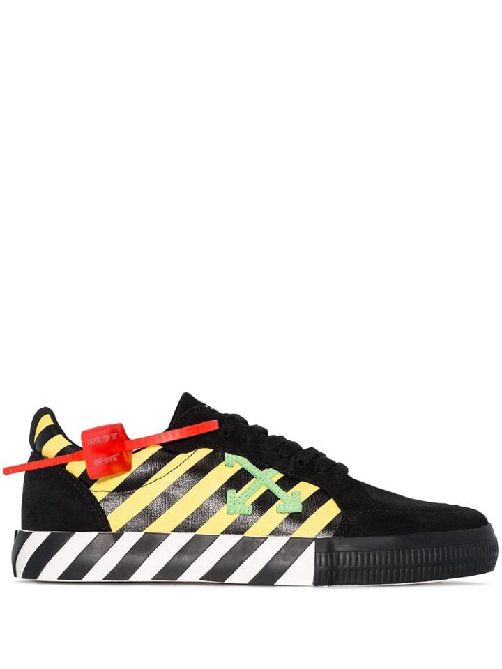 Off-white Vulcanized Striped Sneakers - Black