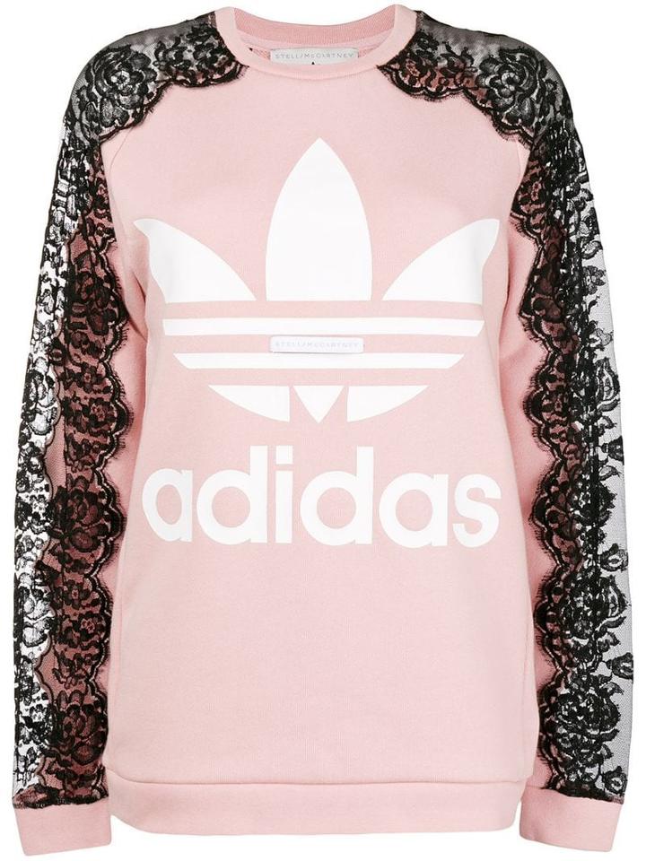 Adidas By Stella Mccartney Lace Sleeve Sweatshirt - Pink
