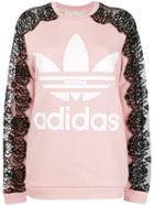 Adidas By Stella Mccartney Lace Sleeve Sweatshirt - Pink