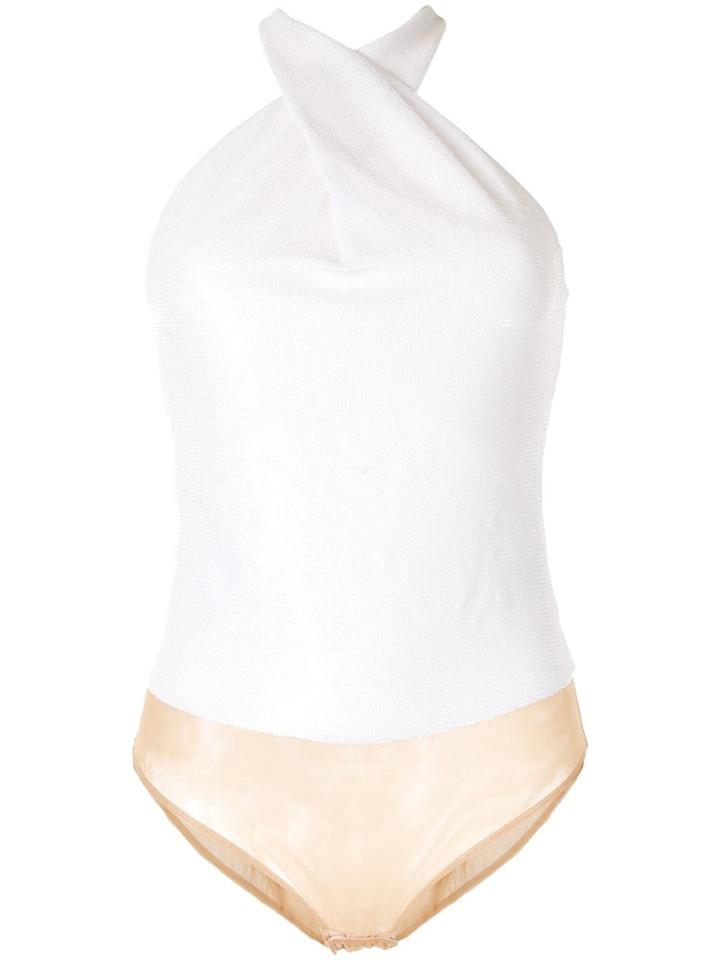 Ralph Lauren Collection V-neck Bodysuit - White