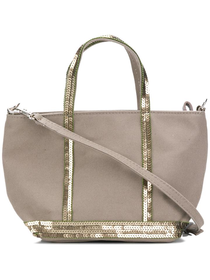 Vanessa Bruno Sequin Edge Shoulder Bag - Nude & Neutrals
