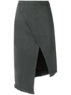 Olympiah - Cutout Midi Skirt - Women - Cotton - 42, Grey, Cotton