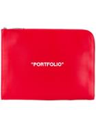 Off-white Portfolio Clutch - Red