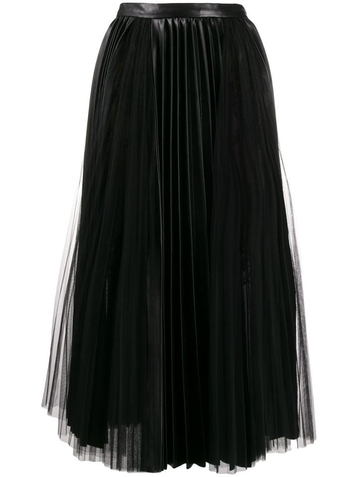 Ermanno Scervino High Waisted Pleated Skirt - Black