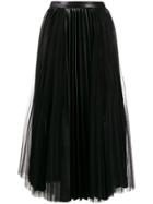 Ermanno Scervino High Waisted Pleated Skirt - Black