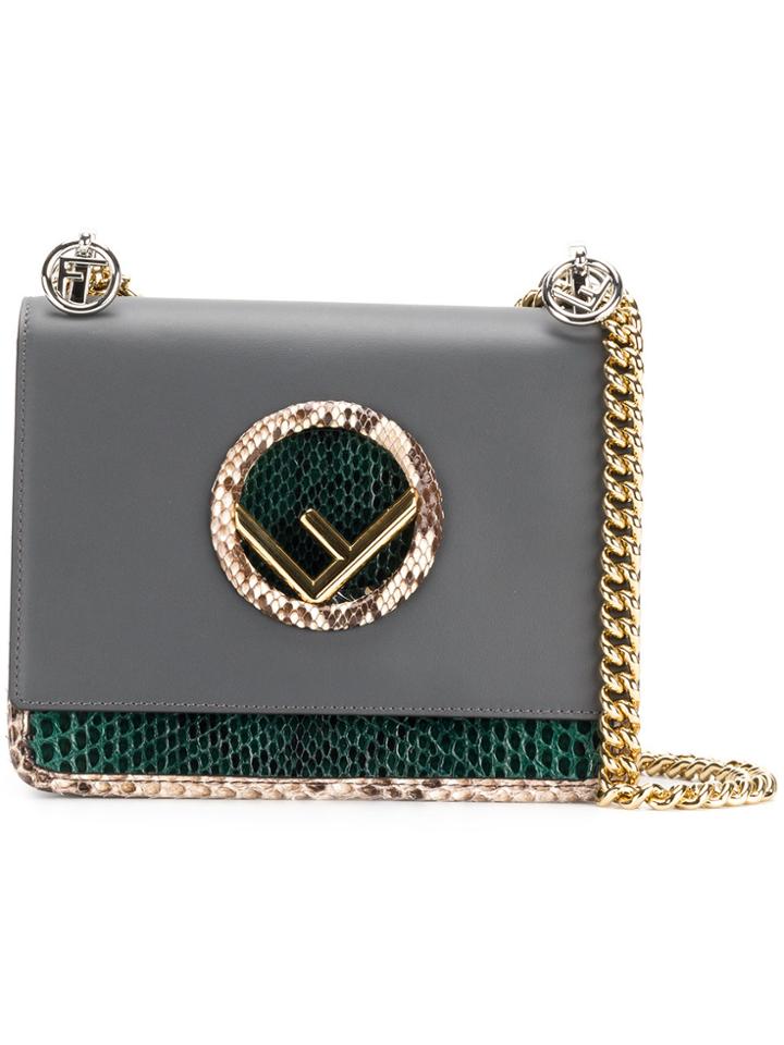 Fendi Kan I F Shoulder Bag - Grey