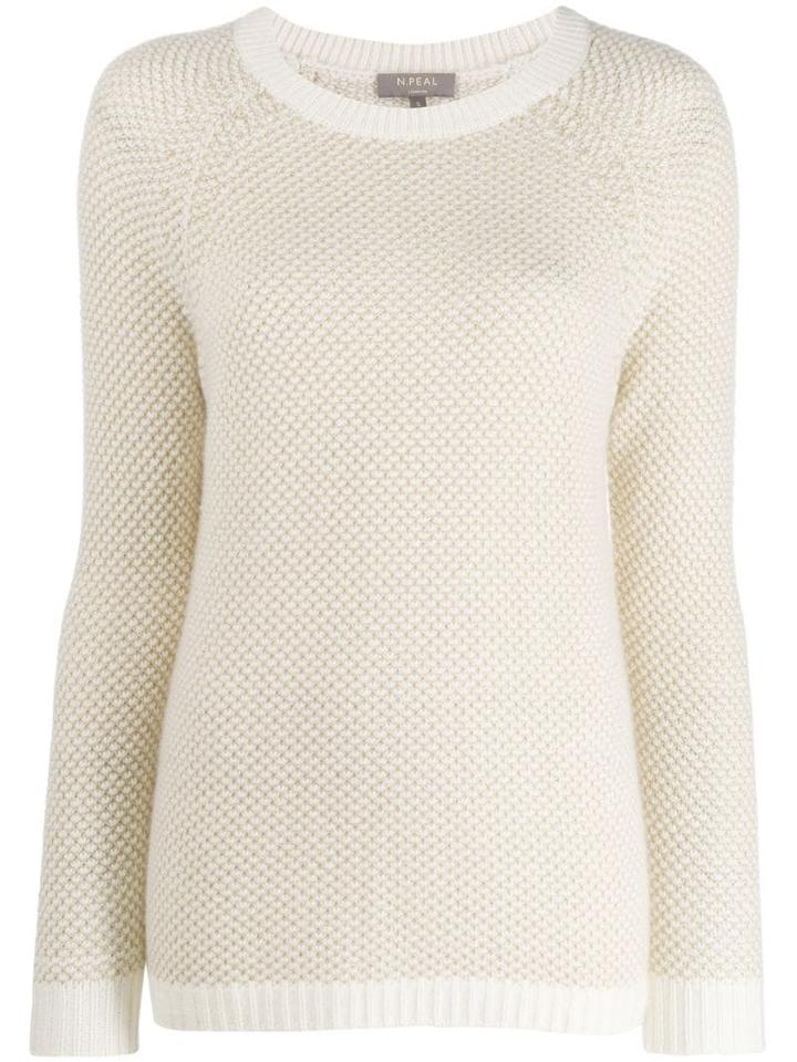 N.peal Long-sleeve Fitted Sweater - Neutrals