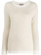 N.peal Long-sleeve Fitted Sweater - Neutrals