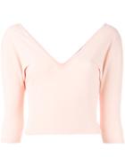 Emilio Pucci Vintage Deep V-neck Top, Women's, Size: 44, Pink/purple
