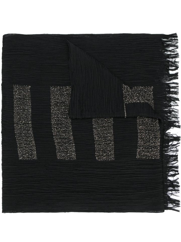 Issey Miyake - Light-weight Scarf - Men - Silk/nylon/cupro/wool - One Size, Black, Silk/nylon/cupro/wool