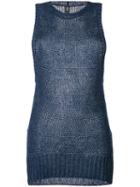 Eleventy - Knitted Top - Women - Linen/flax - L, Women's, Blue, Linen/flax