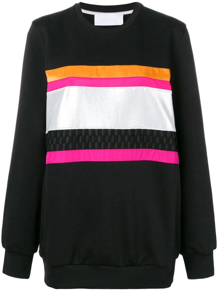 No Ka' Oi Front Stripe Inserts Sweatshirt - Black