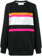 No Ka' Oi Front Stripe Inserts Sweatshirt - Black