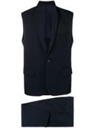 Comme Des Garçons Vintage Waistcoat Two-piece Suit - Blue