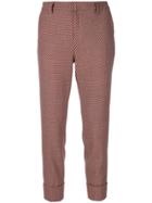 Closed Printed Cropped Trousers - Brown
