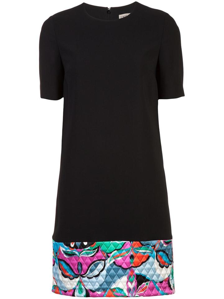 Emilio Pucci Panelled Shift Dress - Black
