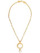 Chanel Pre-owned Embellished Pendant Necklace - Metallic