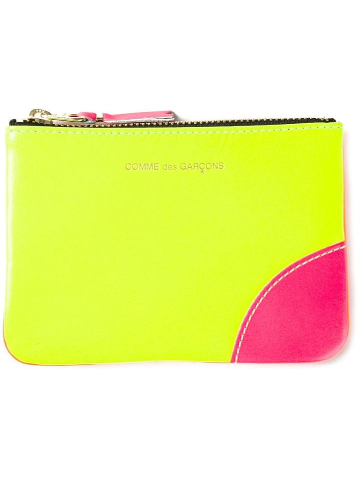 Comme Des Garçons Wallet 'new Super Fluo' Zip Wallet - Yellow