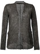 Salvatore Santoro - Open-front Jacket - Women - Leather - 40, Grey, Leather