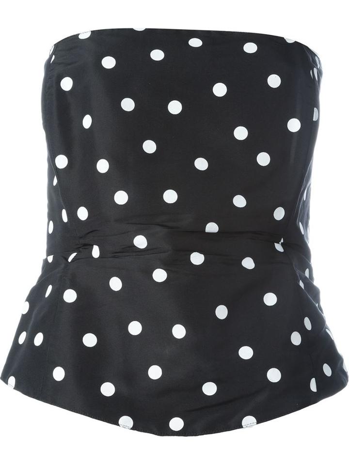 Gianfranco Ferre Vintage Strapless Polka Dot Top