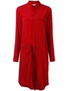 A.f.vandevorst - Drops Shirt Dress - Women - Silk/lyocell - 38, Red, Silk/lyocell