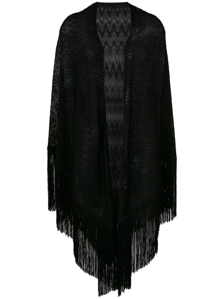 Missoni Glitter Fringed Shawl - Black