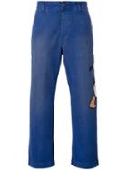 Gucci Donald Duck Embroidered Jeans, Men's, Size: 32, Blue, Cotton/spandex/elastane