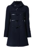 Loveless Hooded Duffle Coat, Women's, Size: 36, Blue, Lambs Wool