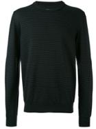 Maison Margiela Ribbed Elbow Patch Sweater - Black