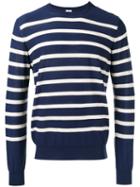 Malo Stripe Buttoned Side Jumper, Men's, Size: 52, Blue, Cotton