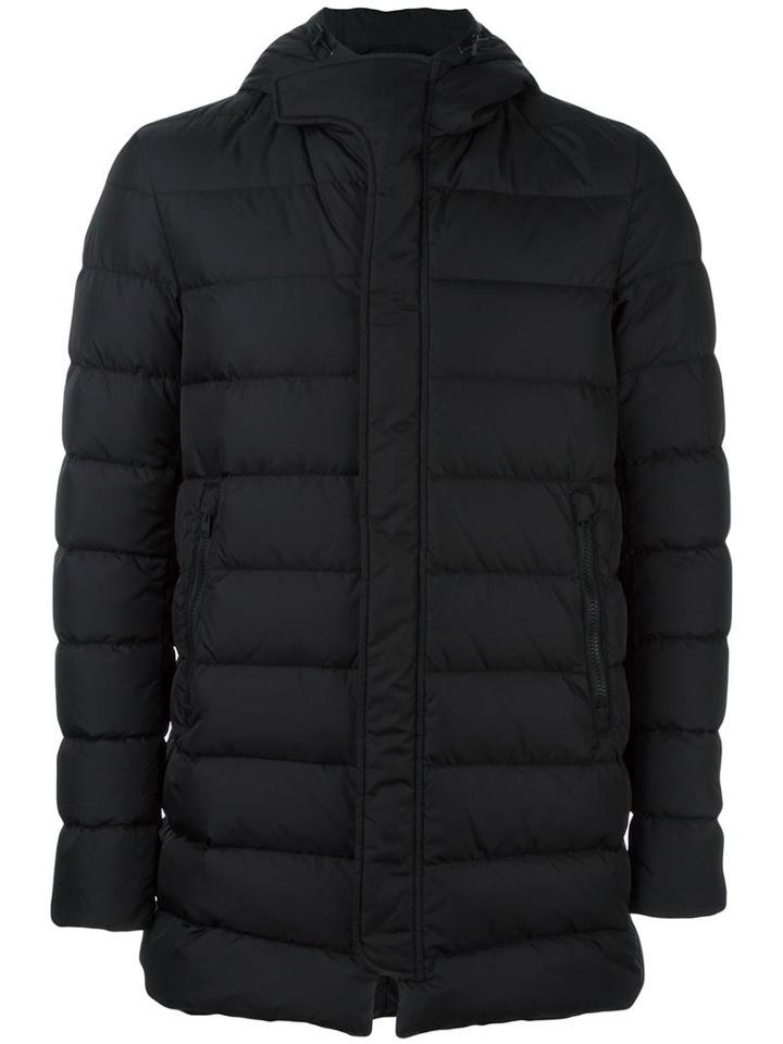 Herno Padded Coat, Men's, Size: 46, Black, Feather Down/polyamide