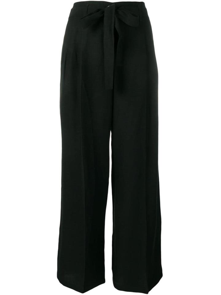 Twin-set Tie Waist Trousers - Black