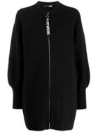 Love Moschino Knitted Coat - Black