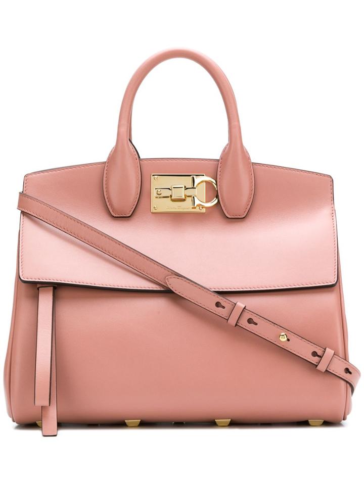 Salvatore Ferragamo Studio Tote Bag - Pink & Purple