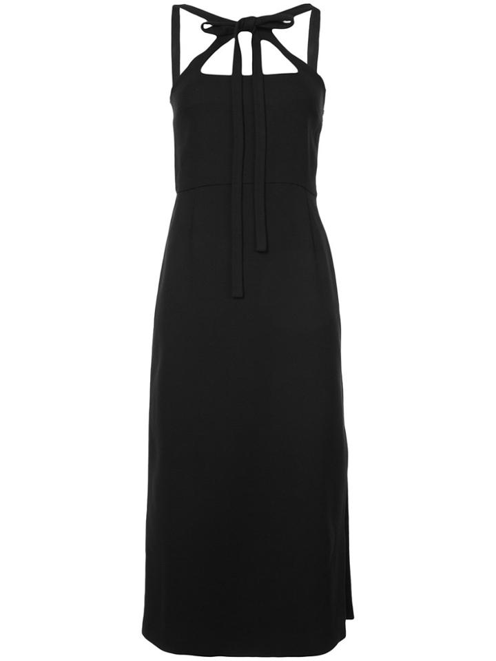 Rochas Bow Tie Neckline Fitted Dress - Black