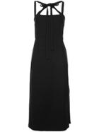 Rochas Bow Tie Neckline Fitted Dress - Black