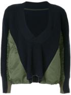 Sacai Deep V-neck Jumper - Blue