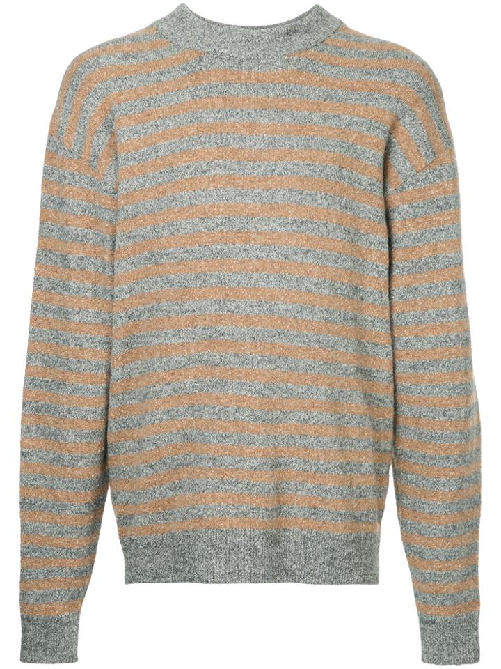 Issey Miyake Vintage Striped Knit Jumper - Grey