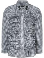 Simone Rocha Gingham Ruffle Shirt - Black