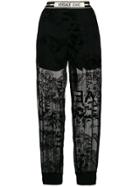 Versace Jeans Couture Lace Panelled Track Trousers - Black