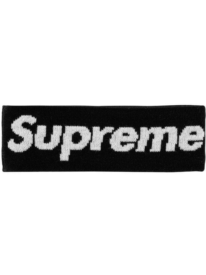 Supreme New Era Big Logo Headband - Black