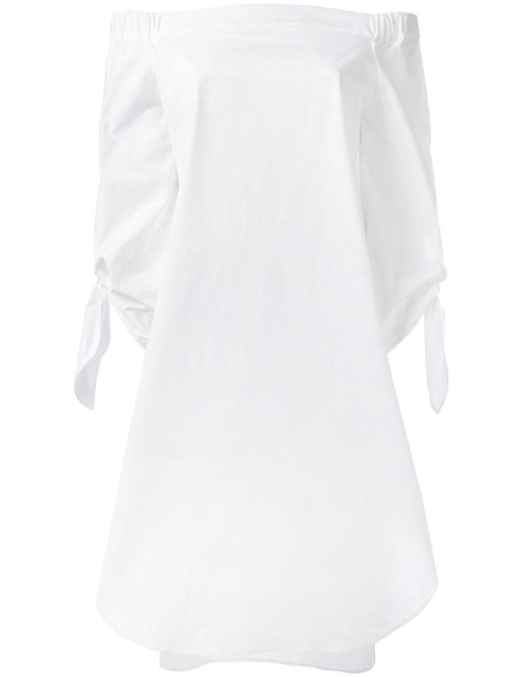 Erika Cavallini Off-shoulders Shift Dress - White