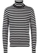 Ps By Paul Smith Striped Turtleneck Jumper, Men's, Size: Large, Black, Merino