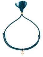 Luis Morais Hanging Ankh Cross Tassel Bracelet, Adult Unisex, Blue