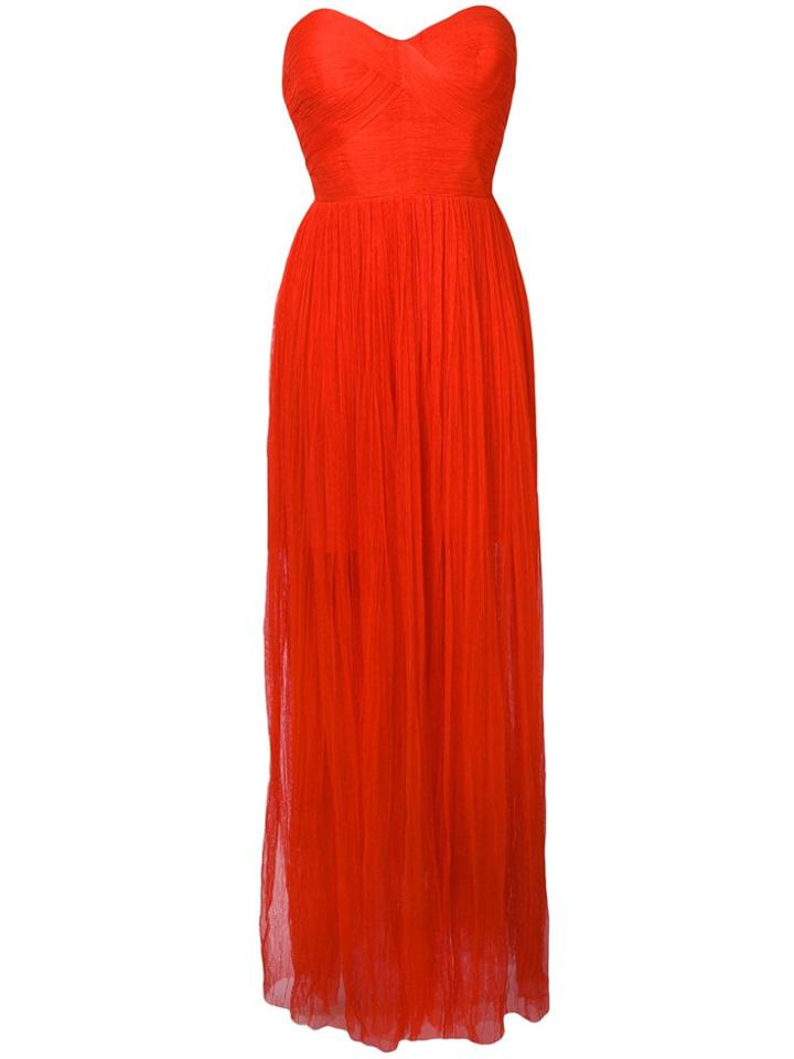 Maria Lucia Hohan Tiara Bustier Maxi Dress - Red