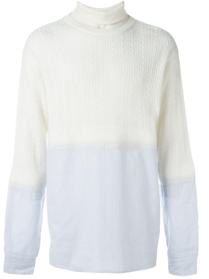 Soulland 'eaton' Sweater, Men's, Size: Large, White, Cotton/nylon/wool