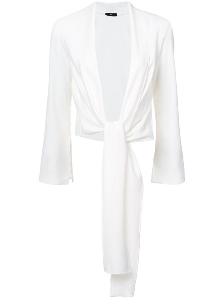 Voz Tie-detail Top - White