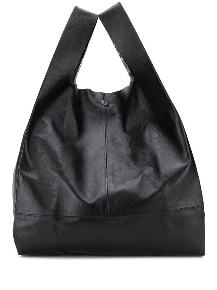 Maison Margiela Foldover Oversized Tote - Black