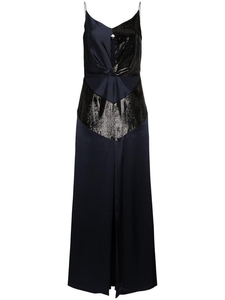 Michael Lo Sordo Silk Midi Dress - Blue